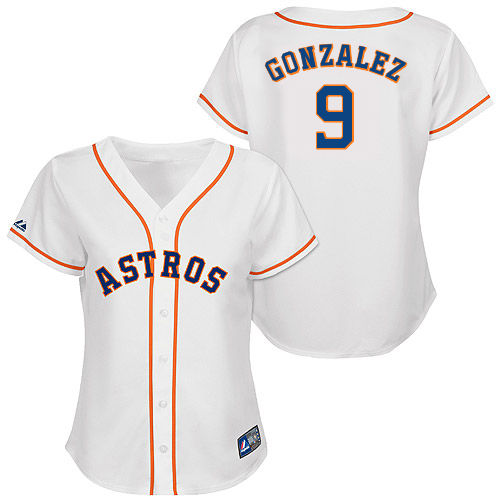 Marwin Gonzalez #9 mlb Jersey-Houston Astros Women's Authentic Home White Cool Base Baseball Jersey